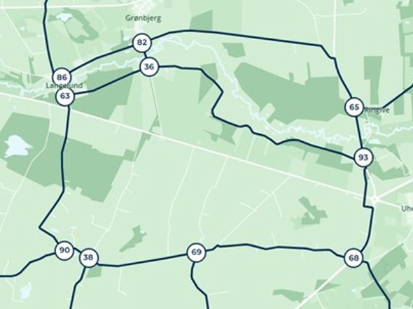 Eksempel på cykelnettet